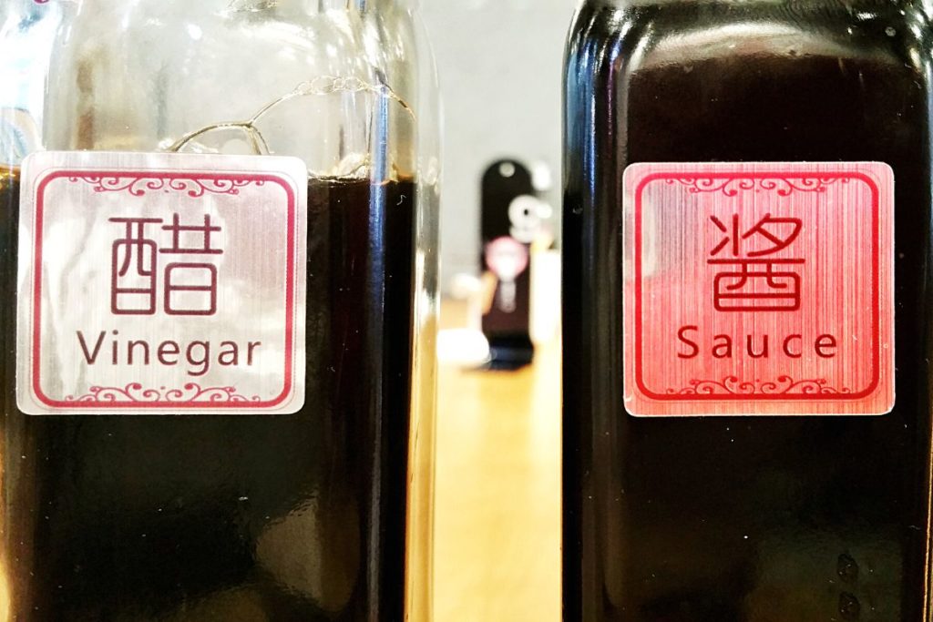 soy sauce and rice vinegar