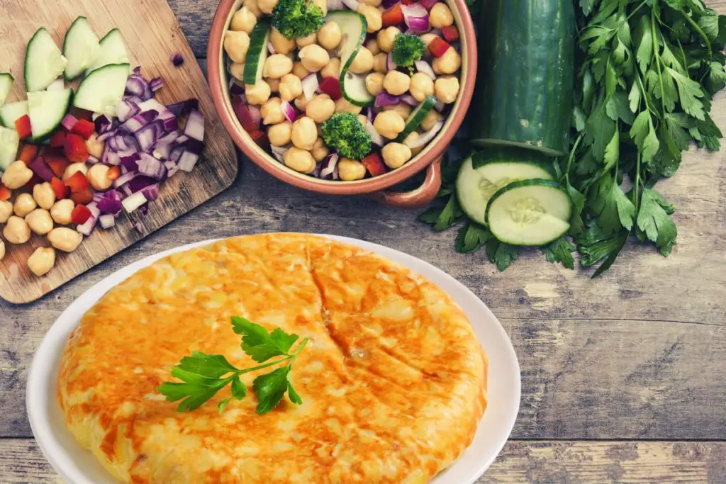 Mediterranean chickpea salad  as a side dish