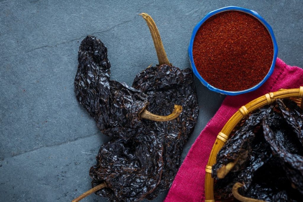 Mulato chilies used in Mexican cooking