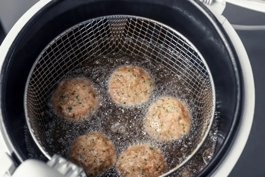 using a deep frying basket 