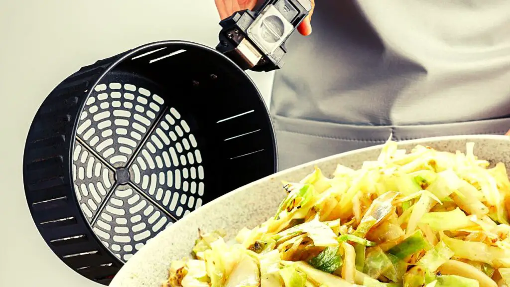 making an air fried cabbage