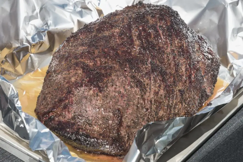 partially cooked brisket that was finished later