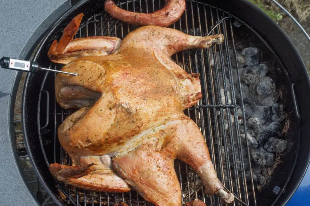 spatchcock turkey on a grill