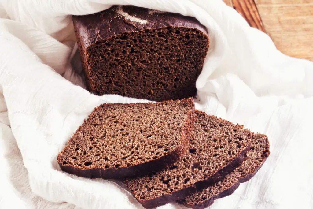 homemade dark rye loaf