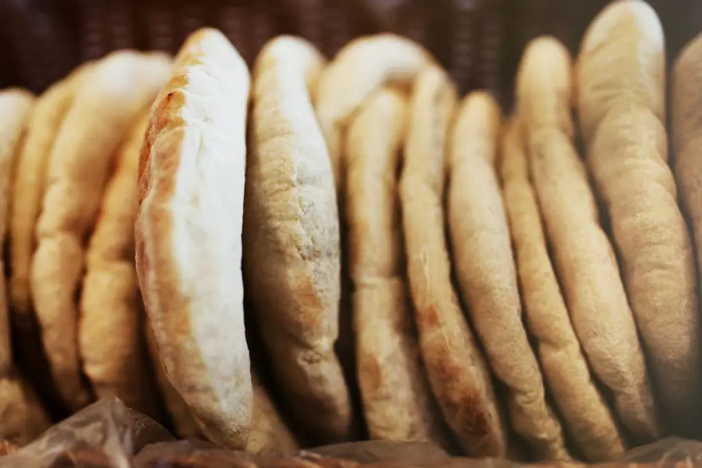 yeast-leavened round flatbreads