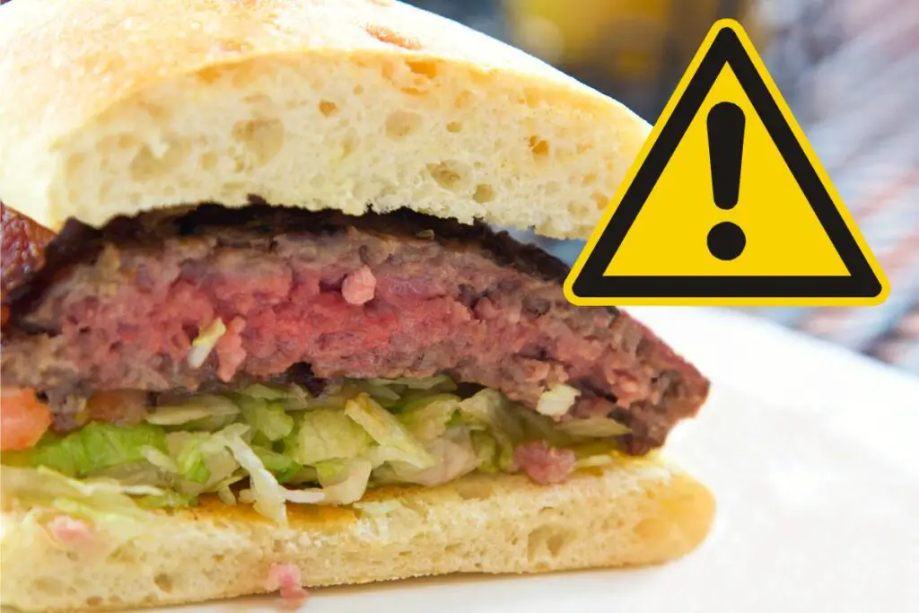 cooking burgers food safety warning 