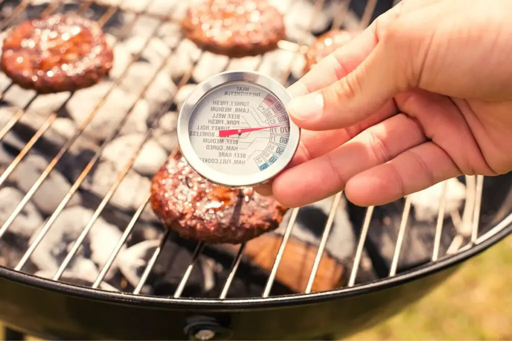 checking if the hamburger meat is done