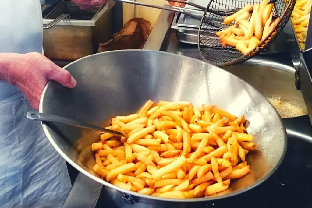 making crispy fries