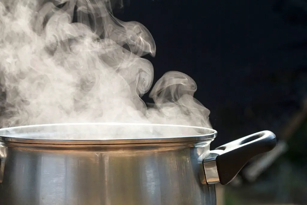 partially boiling the fries