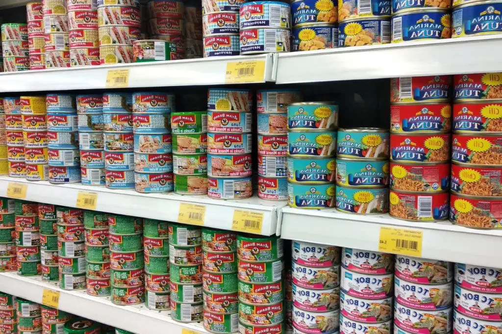 selection of canned fish