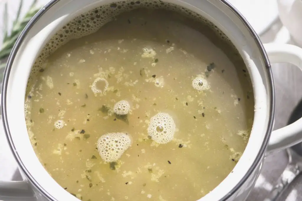 thin and watery pea soup