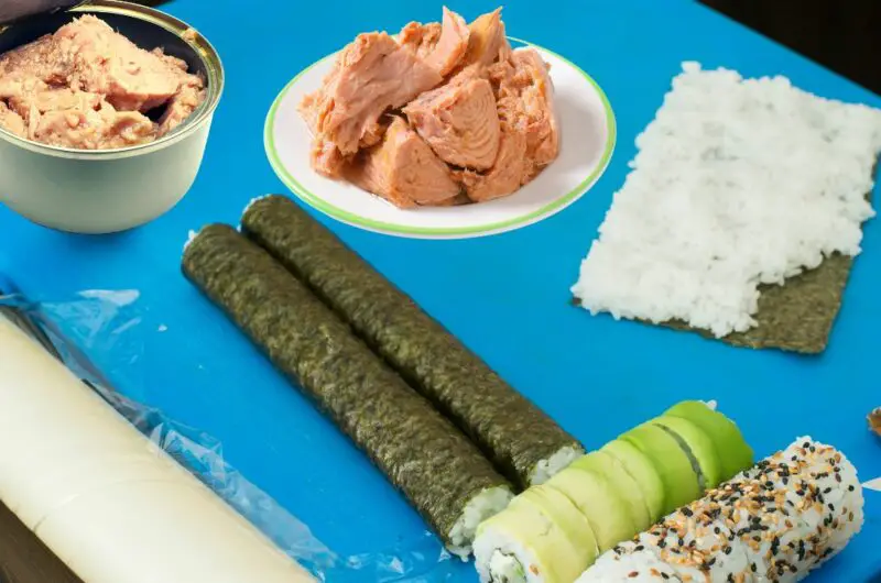 How to Make Canned Tuna Sushi Rolls