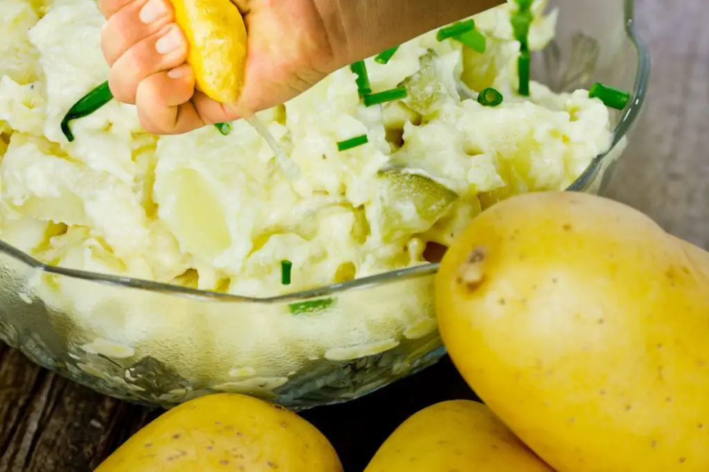 using lemon juice to fix salty potato salad