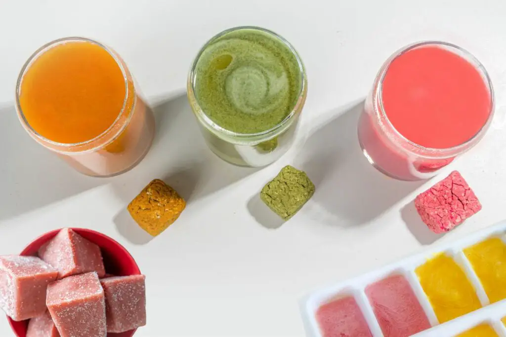 homemade frozen smoothie cubes