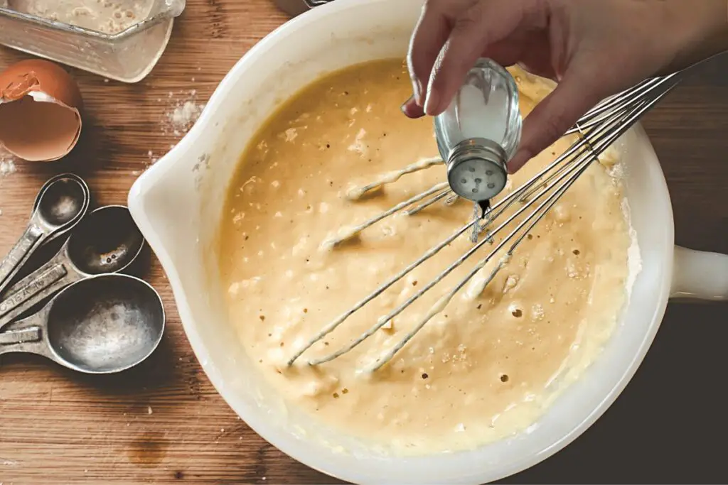 adding a pinch of salt to the batter 