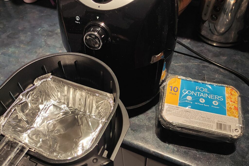 Here is how to use aluminum pans in an air fryer