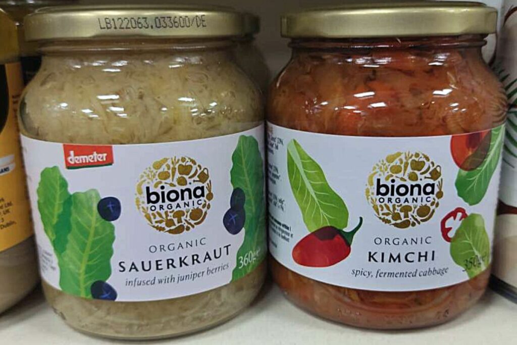 jar of naturally fermented kimchi