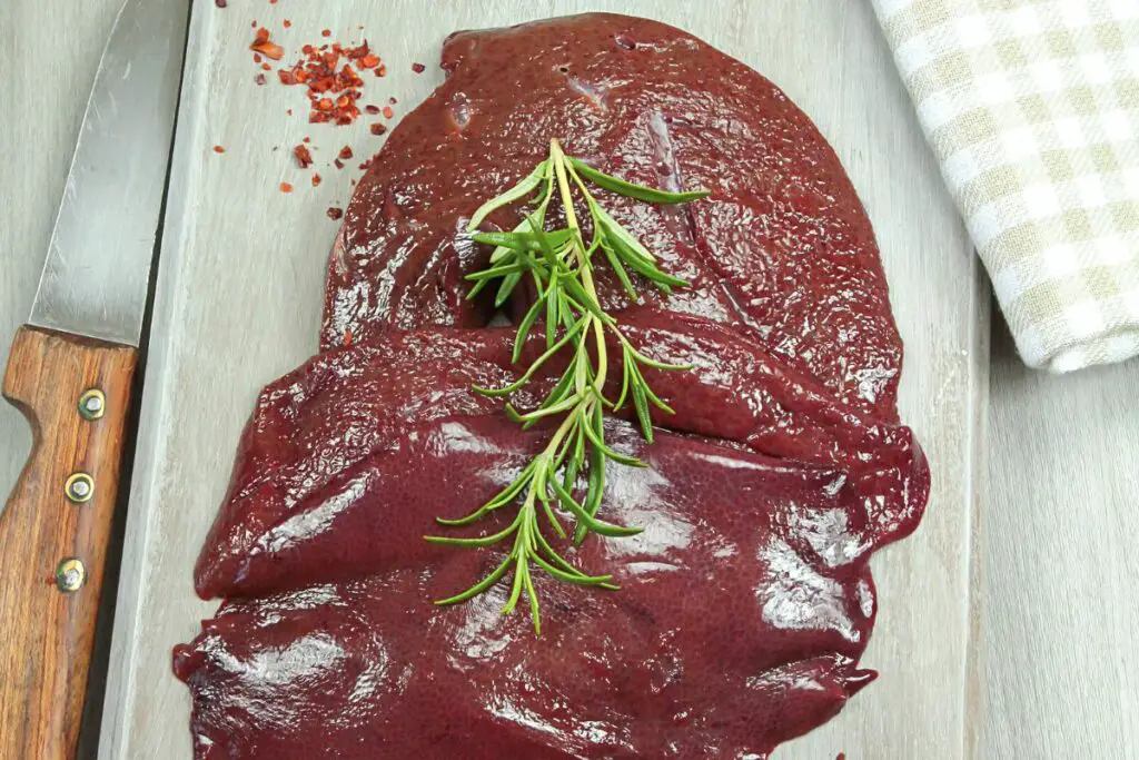 uncooked beef liver