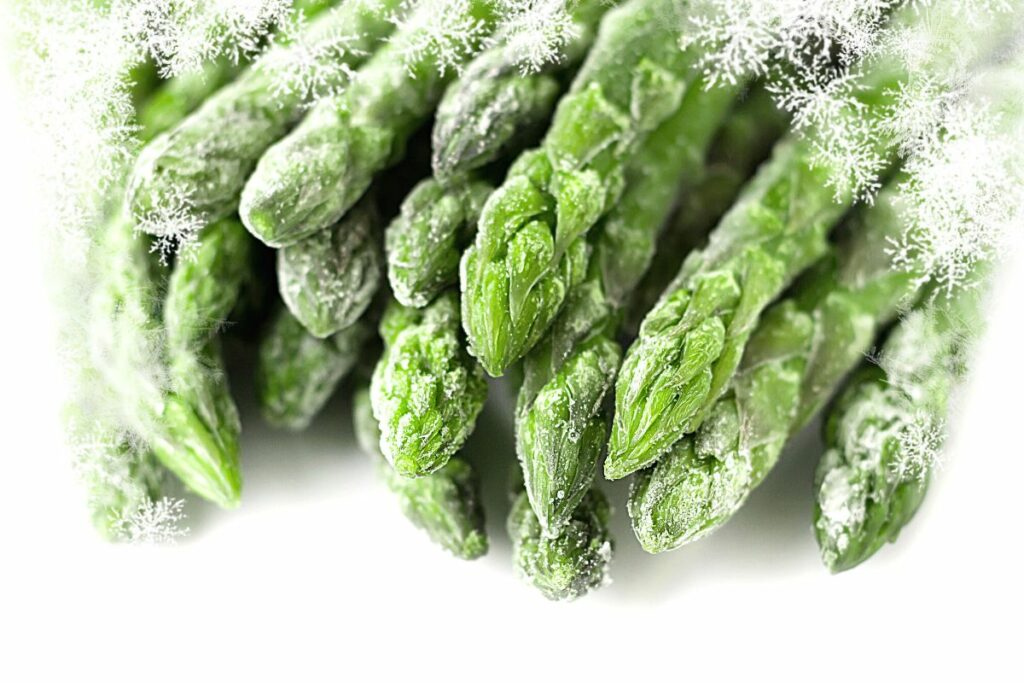 freezing raw asparagus 