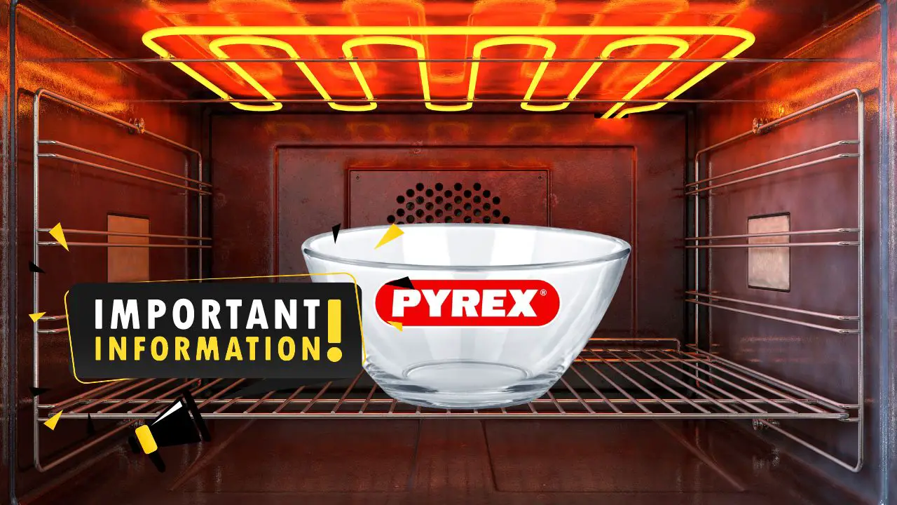 Pyrex bowls in the hot oven