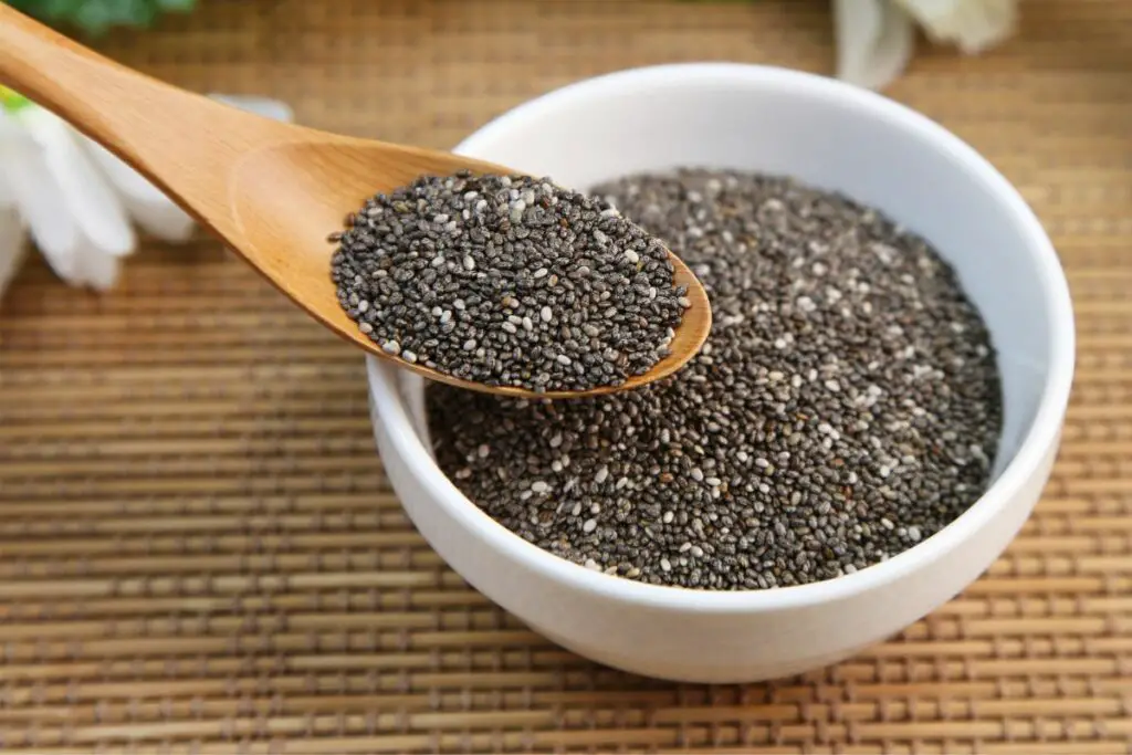 cup of chia seeds 
