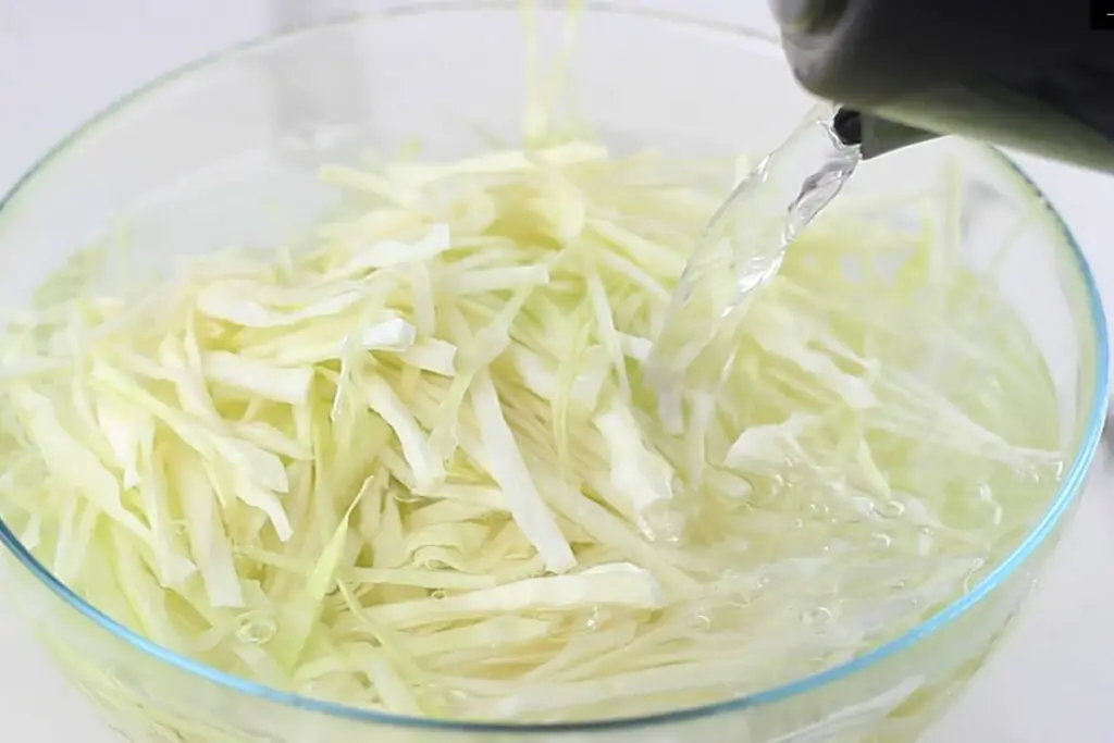 shredded cabbage