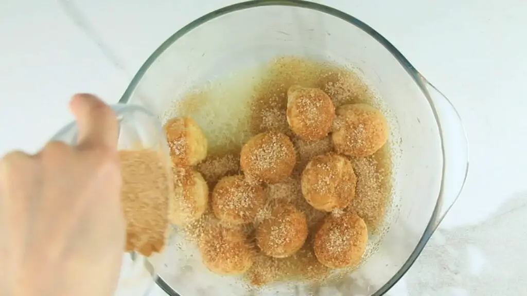 cinnamon sugar air fryer donut bites 