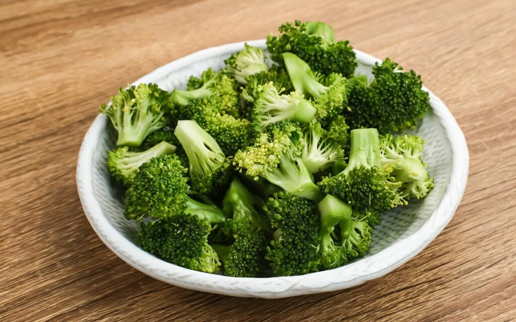 cup of cooked broccoli 