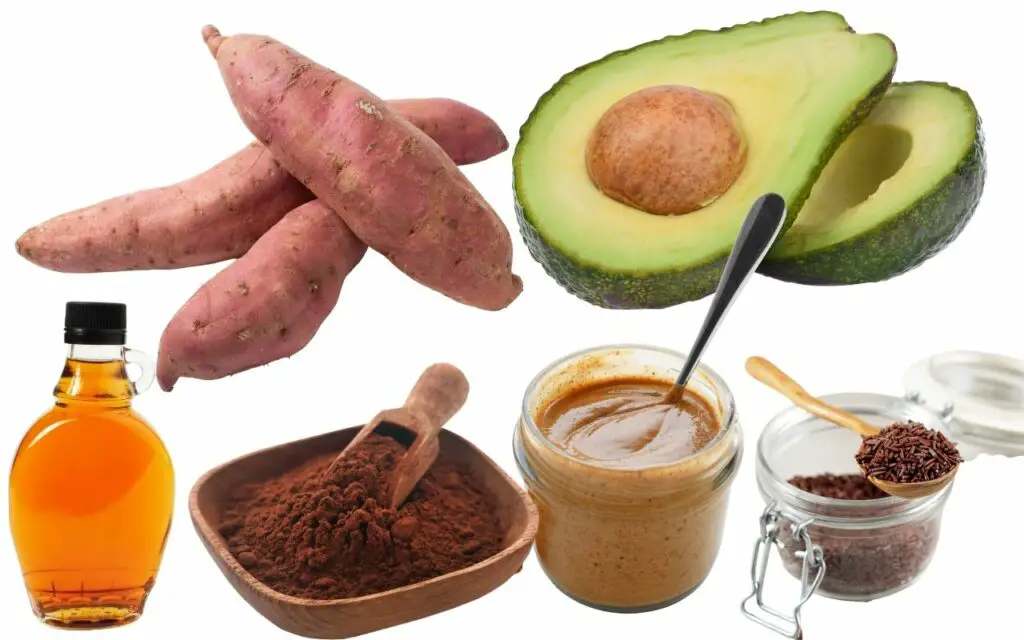 ingredients for sweet potato avocado brownies