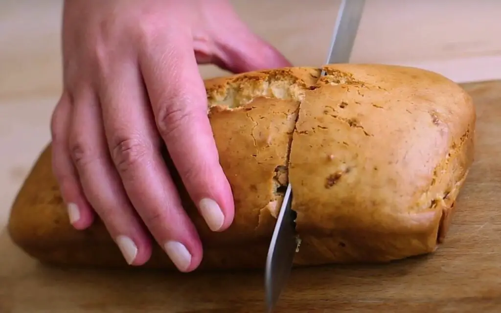 loaf of 3 ingredient banana bread