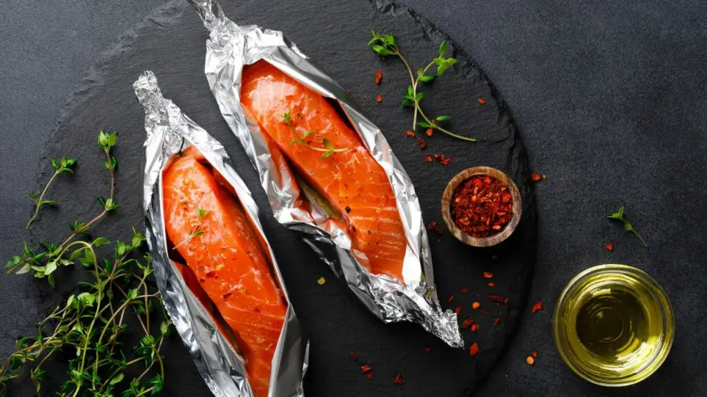 air fryer salmon in foil