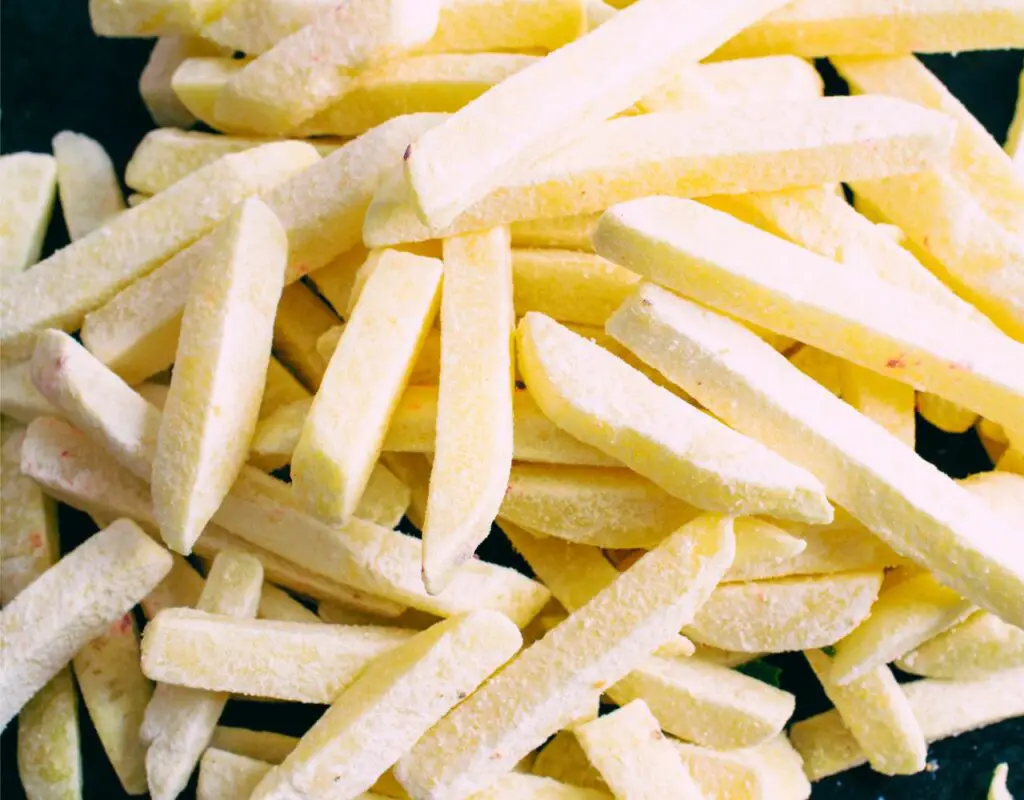 frozen french fries from freezer