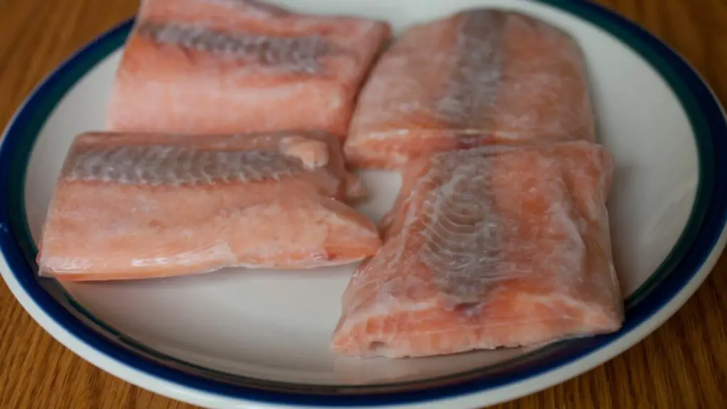 frozen salmon fillets