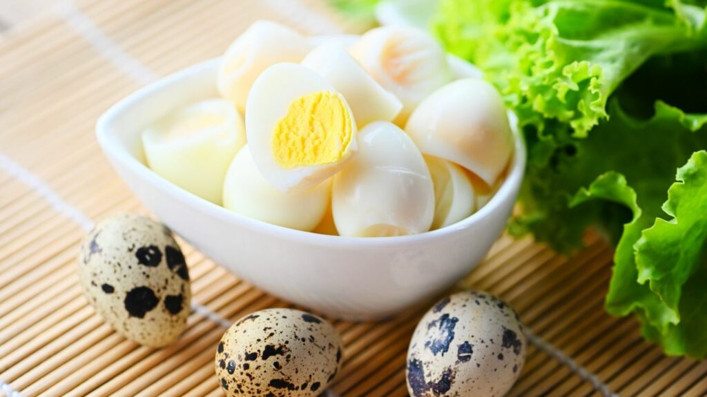 hard boiled quail egg