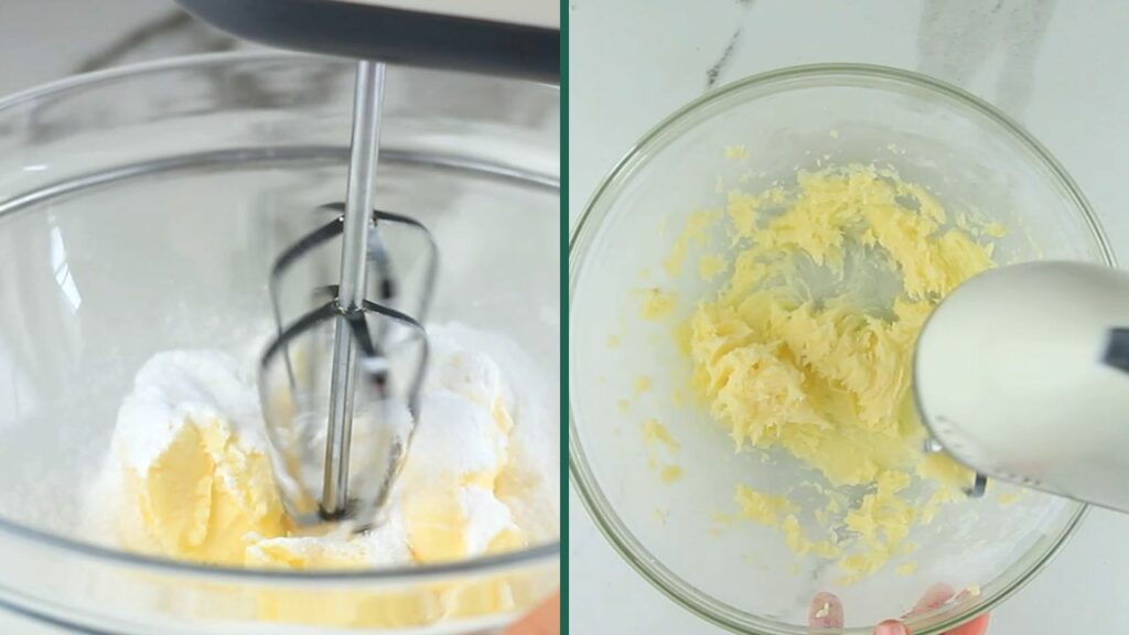 whiping the butter with Stevia powder