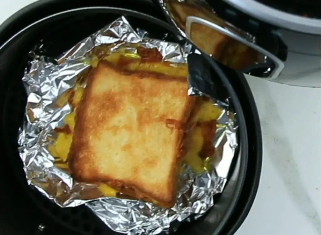 air fry till cheese is melted and golden brown on top