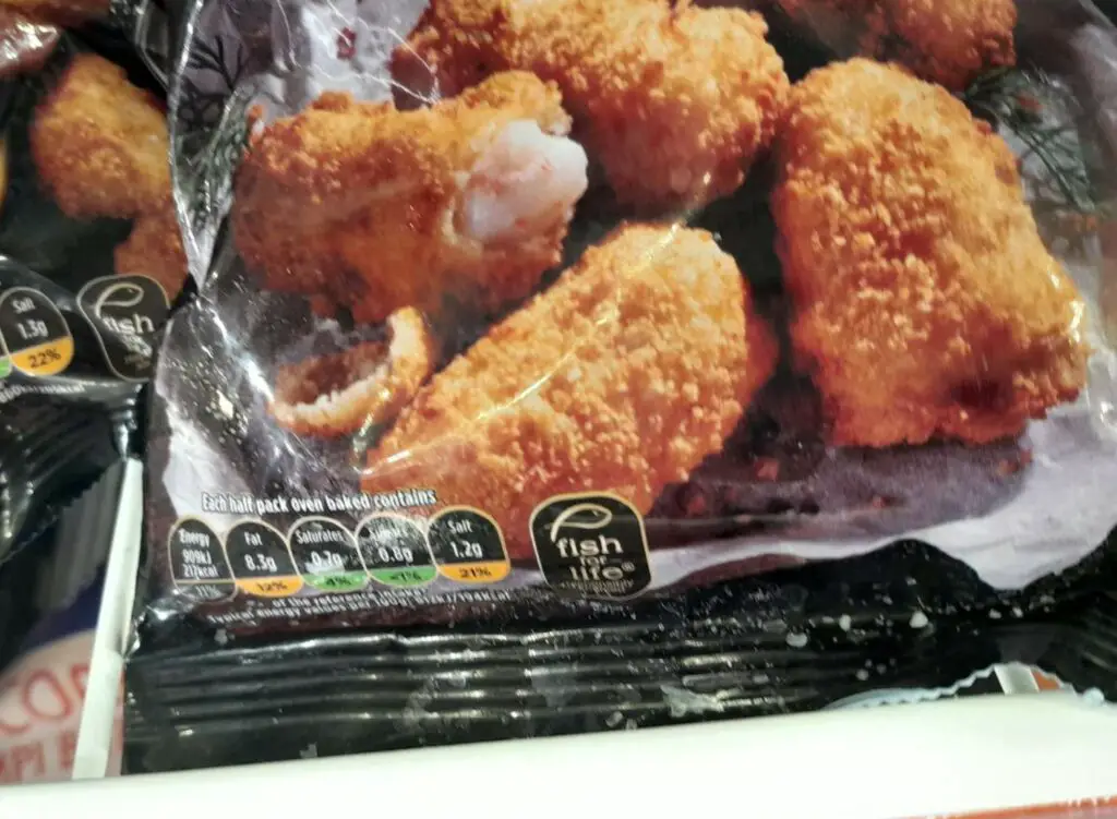 bag of frozen breaded shrimp