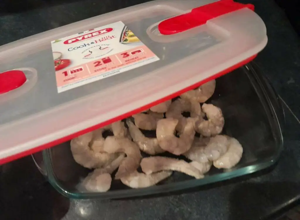 thawing frozen shrimp in the microwave
