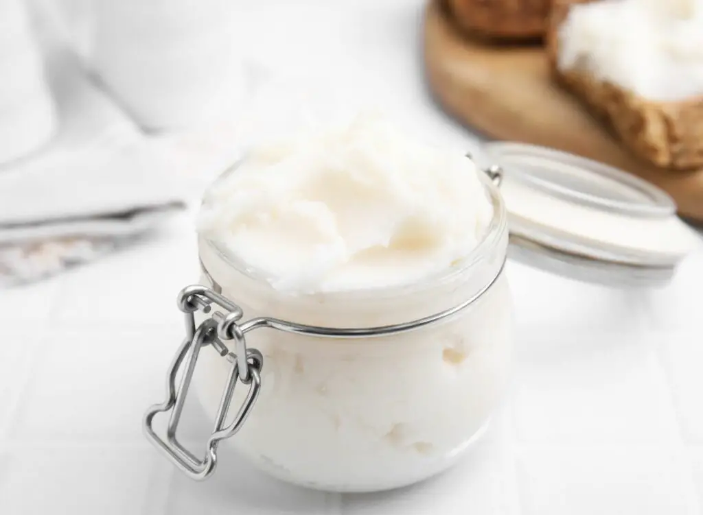 rendered lard in the jar