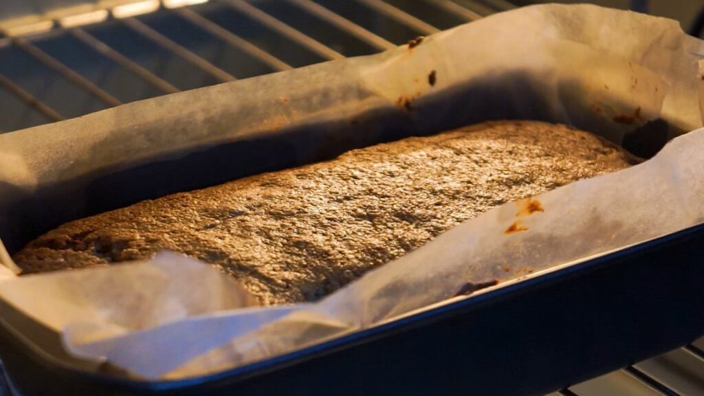 baking no grain and gluten free bread in the oven