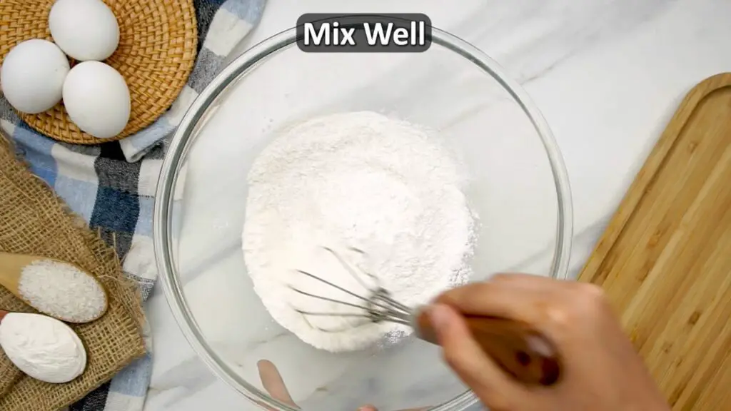 mixing the dry ingredients 