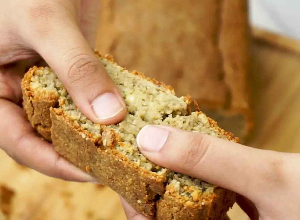 fresh slice of grain free bread 