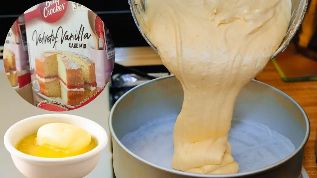 using melted butter in a cake mix