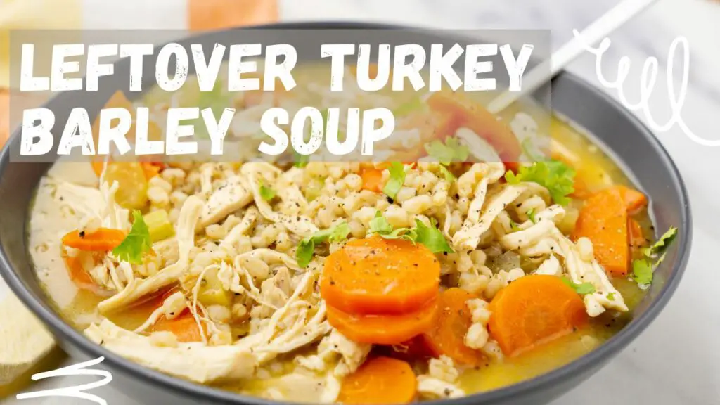 bowl of turkey barley soup