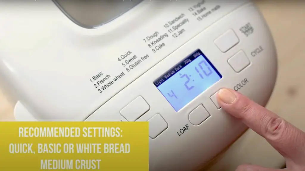 using Basic or White Bread setting