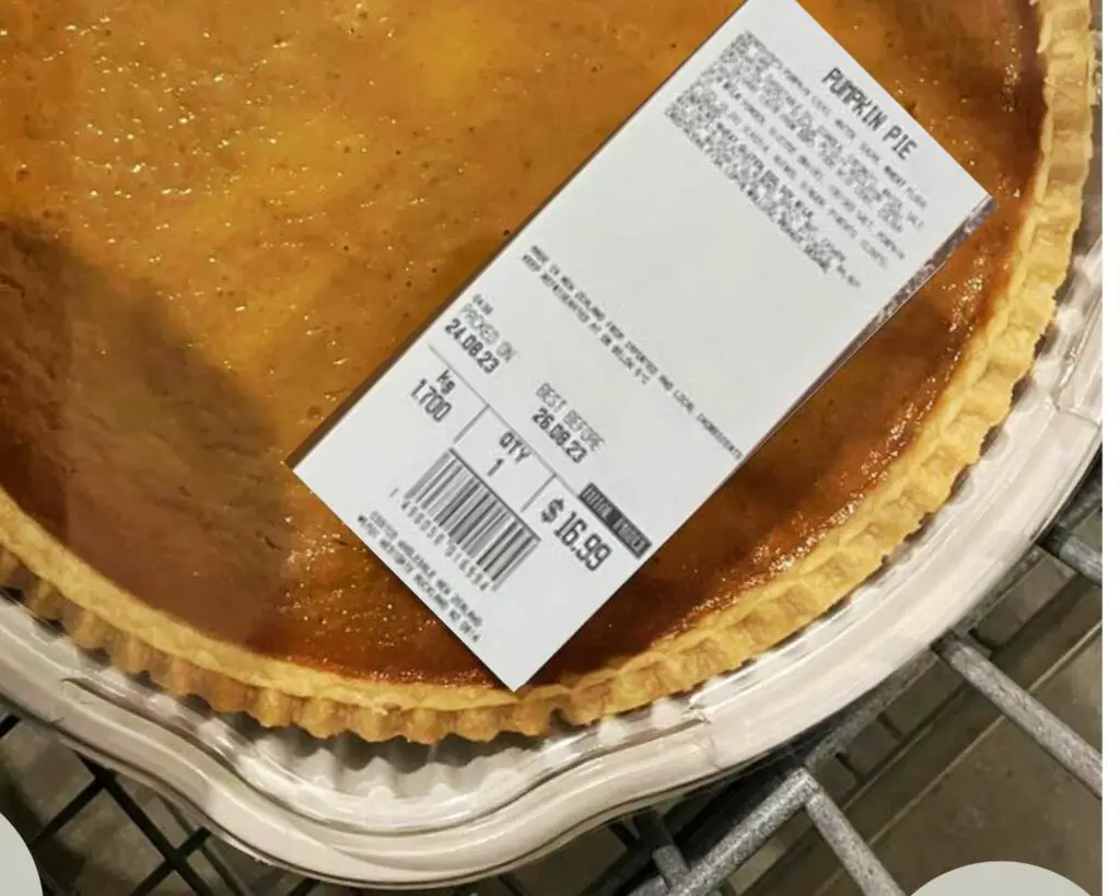 Commercially-produced pumpkin pie