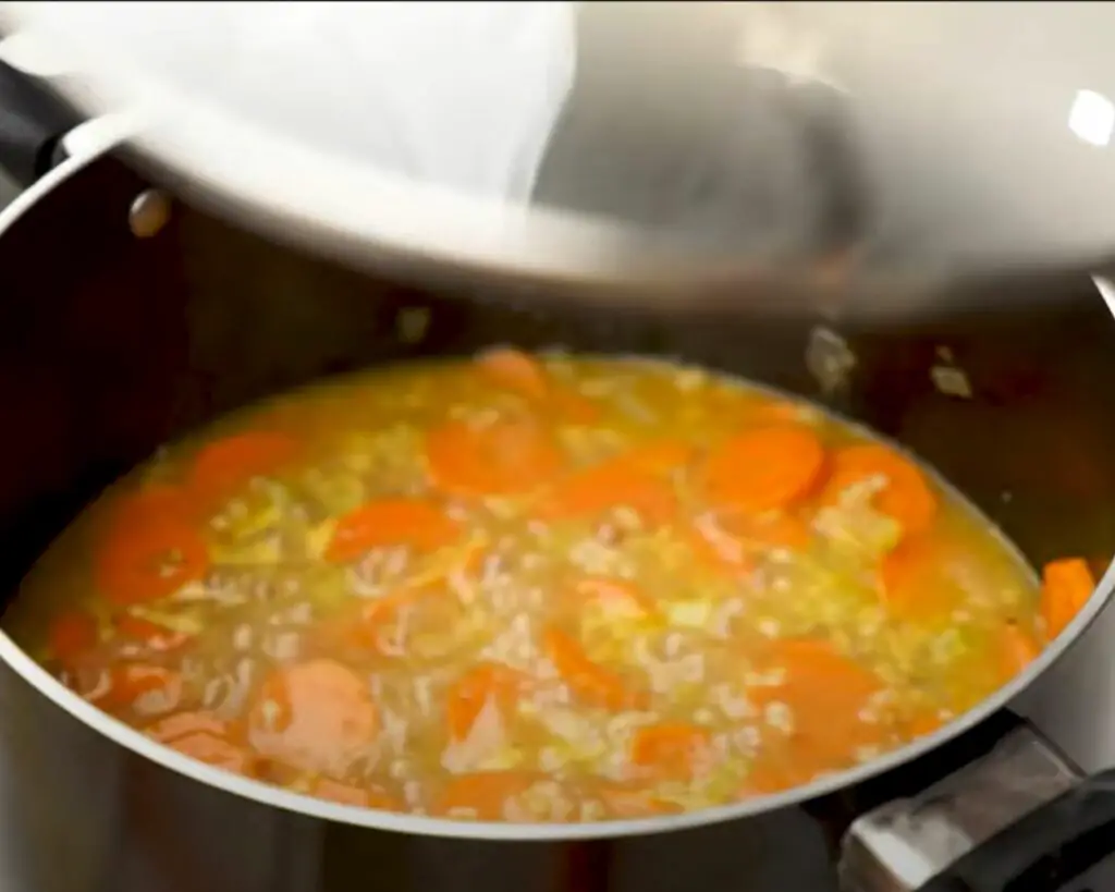 making pearl barley soup