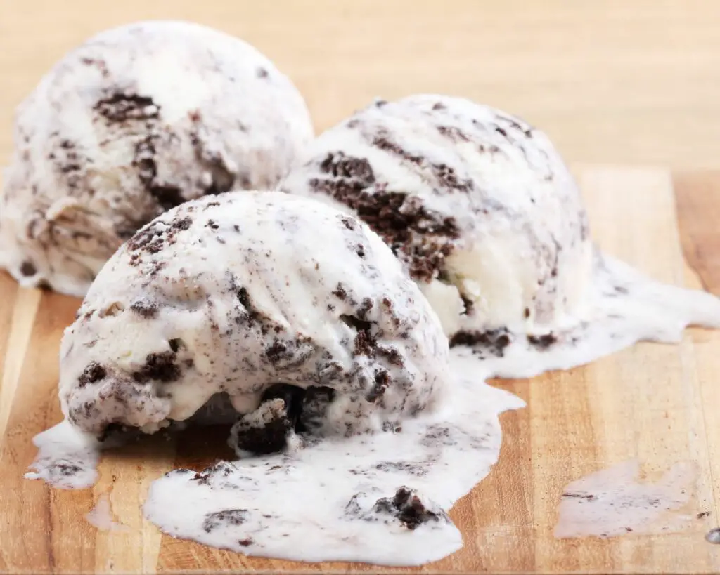 melted chocolate chip ice cream