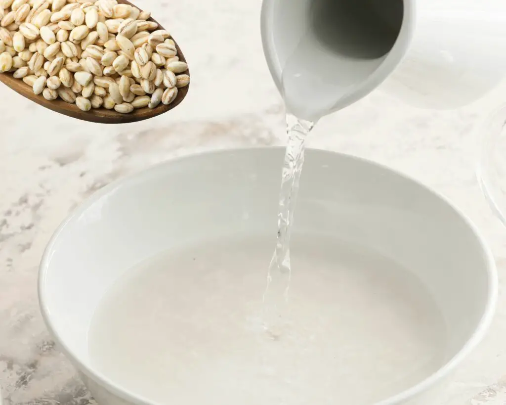 rinsing pearl barley before cooking in soup