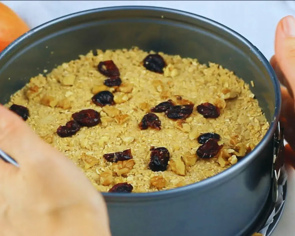 oatmeal apple cake ready for baking